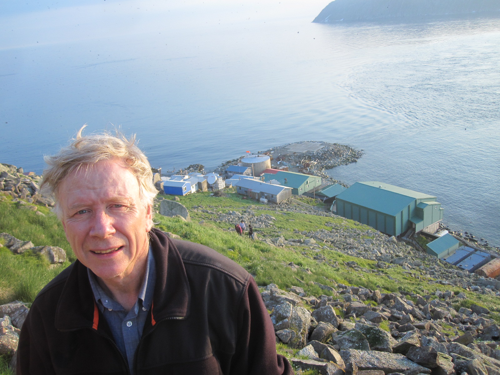 Prolific Writer Humphrey Hawksley With New Novel ICE ISLANDS From The   HH On Little Diomede Island Location Author Pic 