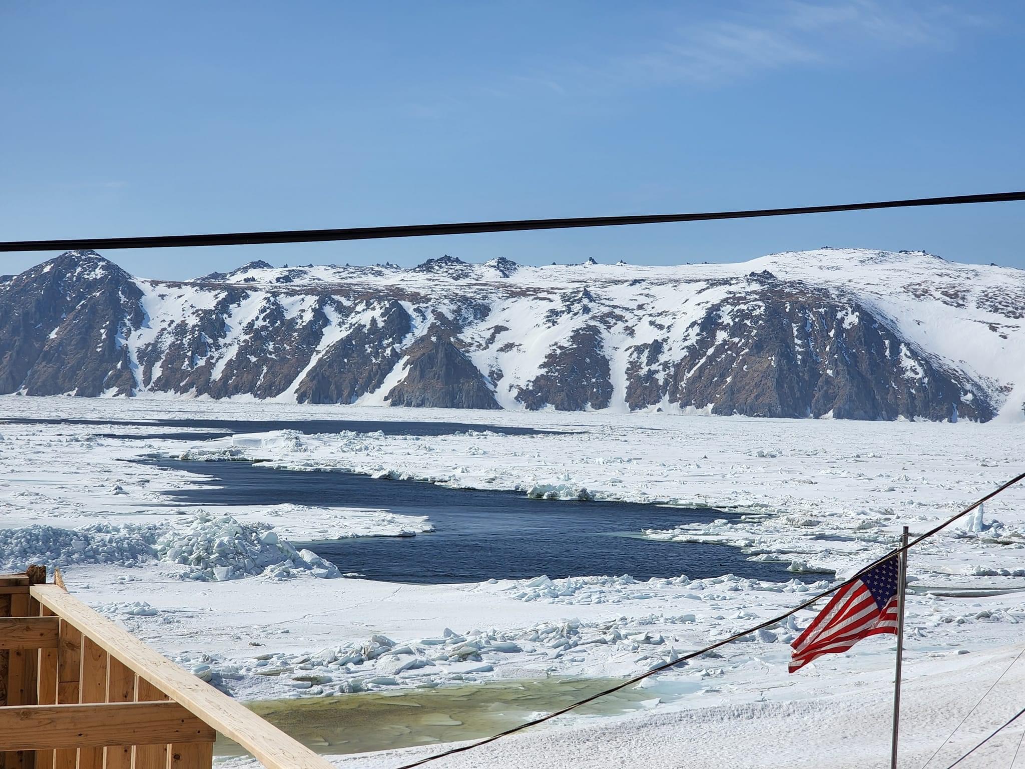 Prolific Writer Humphrey Hawksley With New Novel ICE ISLANDS From The   Little Diomede US Flag Across To Russia May 2022 27IMG 4805 