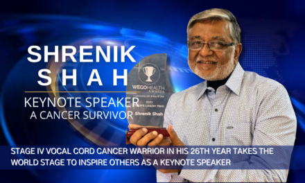 “Shrenik Shah, stage IV Vocal Cord Cancer Warrior in his 26th Year Takes the World Stage to Inspire Others as a Keynote Speaker