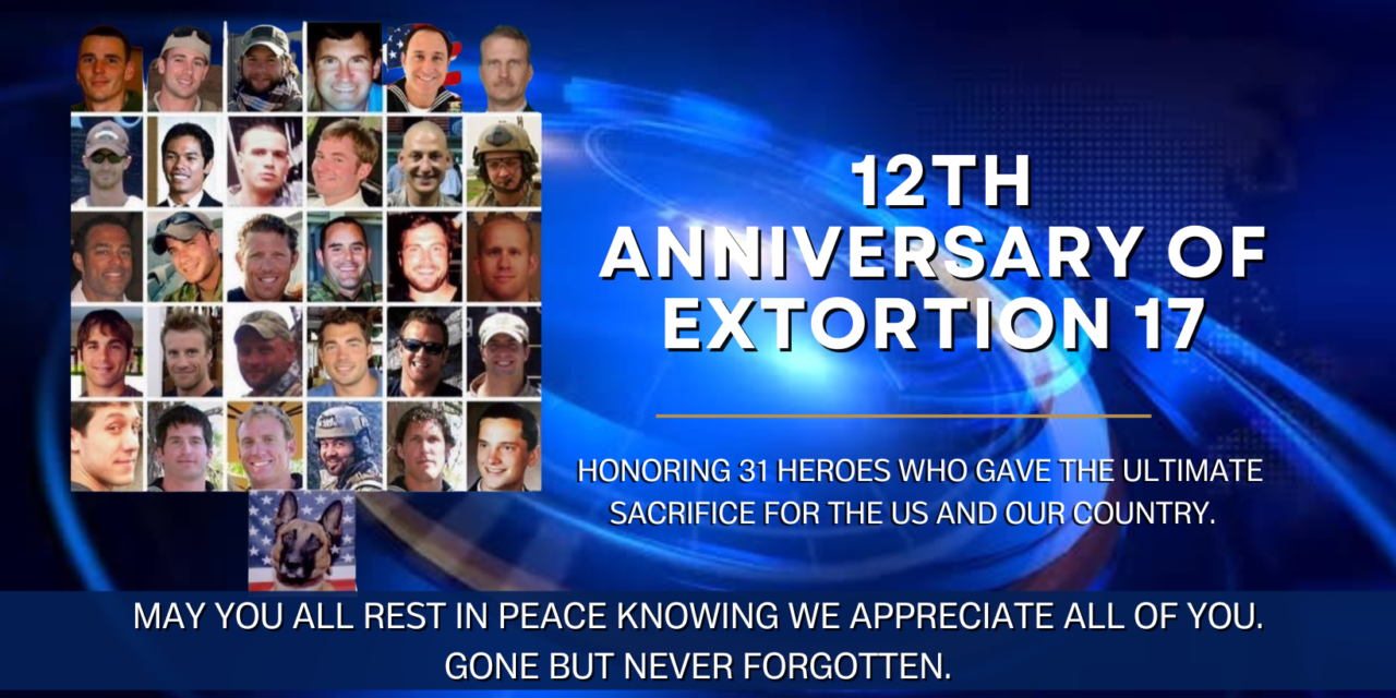 12th anniversary of Extortion 17.  31 Invisible Heroes who gave the ultimate sacrifice. Gone, but NEVER forgotten!
